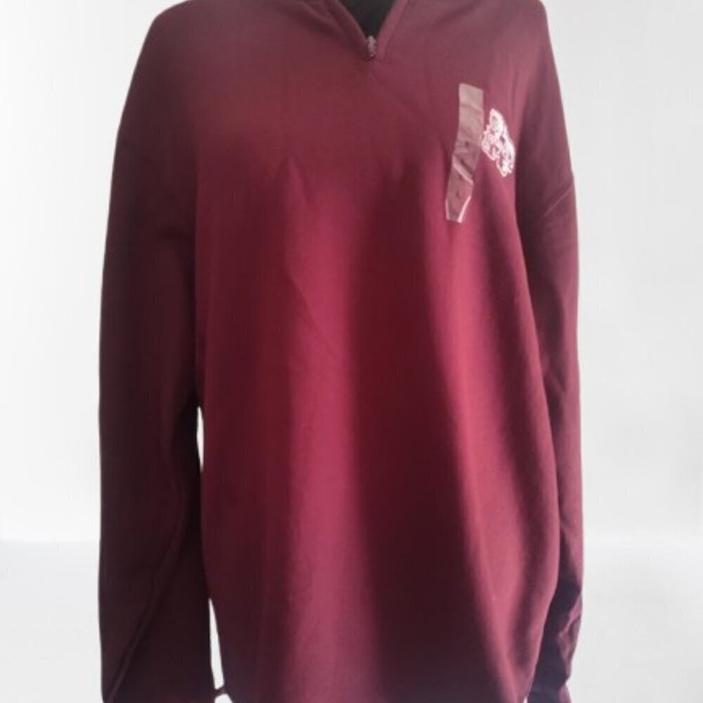 Adidas Mississippi State Women's Large Pullover Partial Zip Shirt - Picture 5 of 10